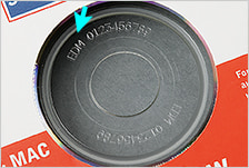 CO2レーザーマーカーの印字事例：CD-R