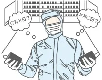 印字事故対策:使用済みリボンの保管の課題イラスト