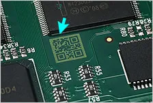 CO2レーザーマーカーの印字事例:プリント基板