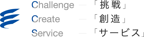 「挑戦」「創造」「サービス」